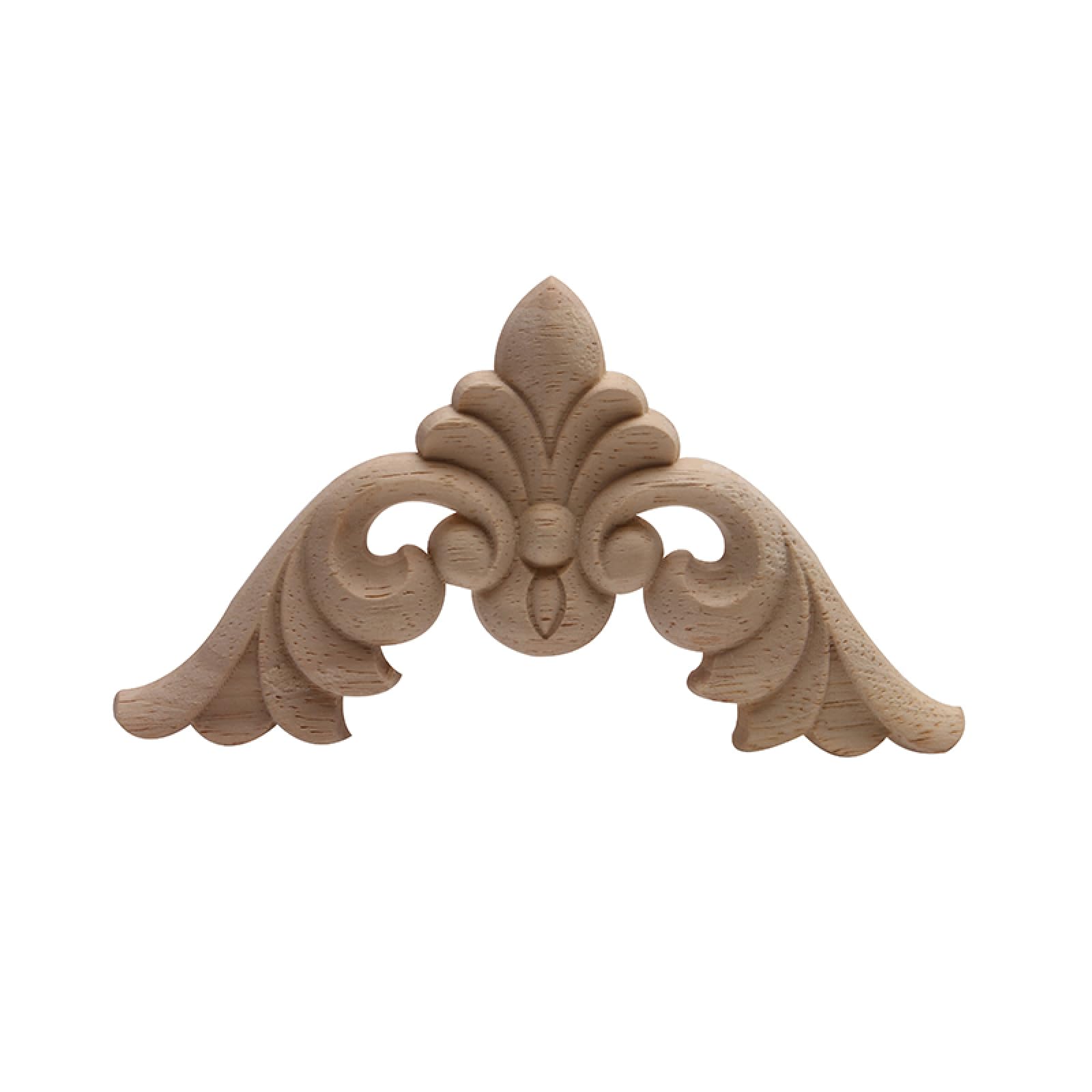 Moulures en bois, 2 pièces, moulures sculptées en bois, décoration d'angle sculpté en bois non peint, accessoires d'appliques, embryon blanc, vente en gros de portes d'armoires et murs de fenêtres(12*