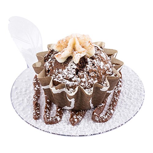 Restaurantware 3 x 3 x 1 Inch Round Appetizer Plates 25 Disposable Pastry Plates - Built-In Handle Premium Clear Plastic Dessert Plates with Handle Durable Serve Appetizers Or Desserts