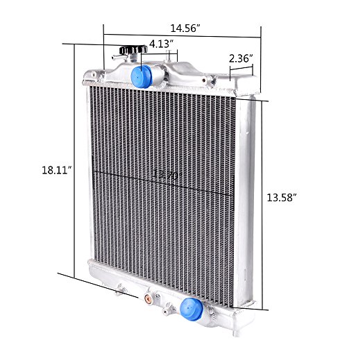 2 Row 42Mm Performance Aluminum Cooling Radiator+ Silicone Hose Compatible For Honda Civic Dx Ex Lx Si B16/18 Typer 1992-2000/Acura Integra 1994-2001 #TOP2