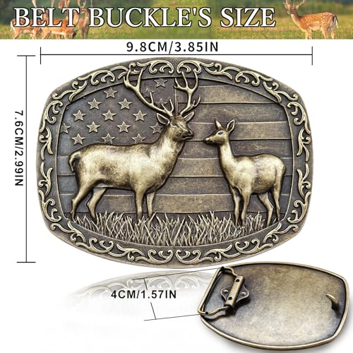 Image of Western Cowboy Belt Buckles Men - Western Belt Buckle Vintage Country Belt Buckle for Men Women Cowgirl Cowboy Gifts