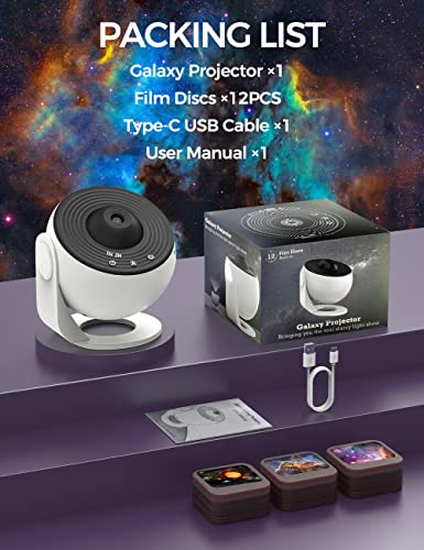 VanSmaGo Plastic Projector-Star Projector-360 Degree Auto Rotation-Timed Starry Planetarium Projector -Night Light-Lights For Room Decor-Unique Gift For Children-Kids Gifts 7 51k43oEgfbL