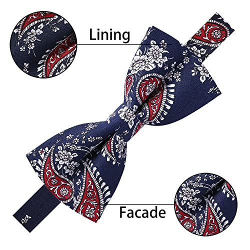 Image of AUSKY 8 PACKS Elegant Adjustable Pre-tied Bow Ties for Men Boys (1&4&5&6&8 Pack for option)