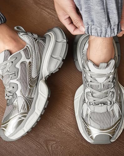 Niepce Inc Streetwear Mid Top Fashion Chunky Sneakers for