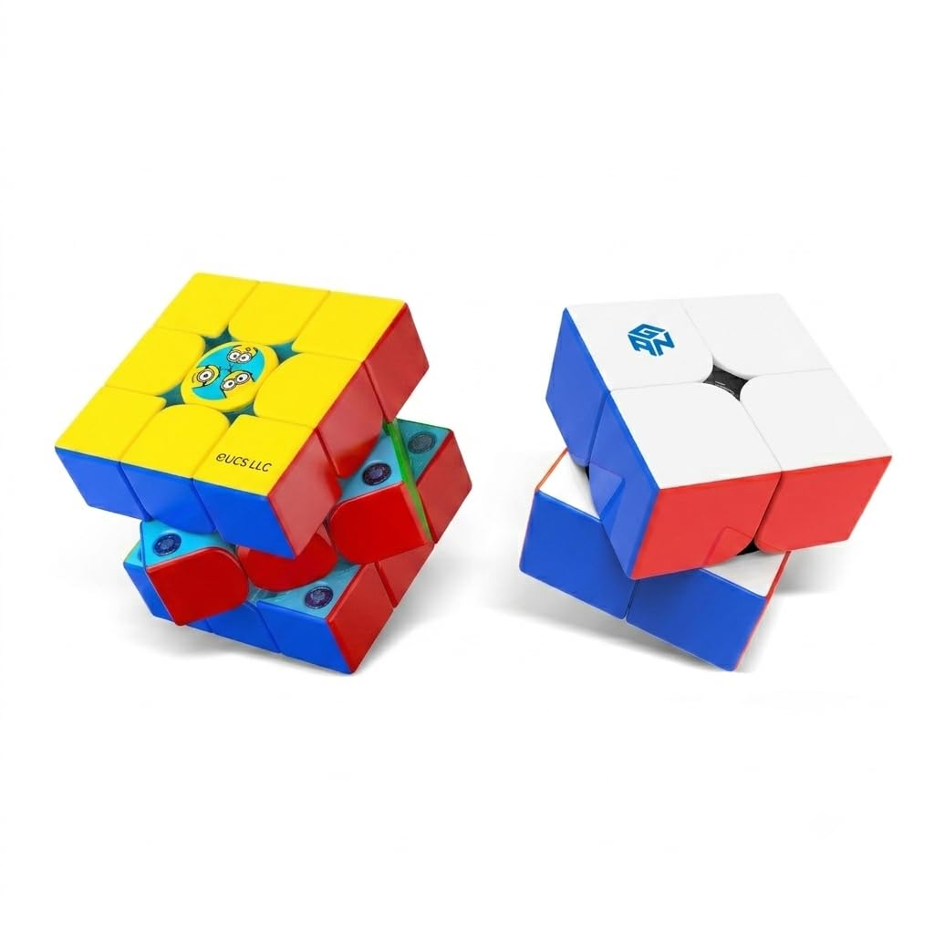 GAN 356 ME V2 Minions Zauberwürfel & GAN 251 M Air Mini Speed Cube 2x2