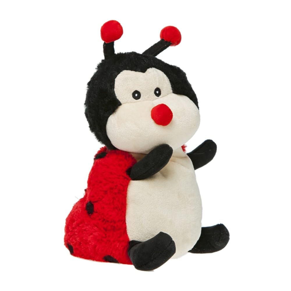 Pelucho - Bouillotte Peluche Coccinelle - Bien-Être, Chaleur et Douceur - Micro-Ondable - Grains de Blé et Fleurs de Lavande - Fabriquée en France