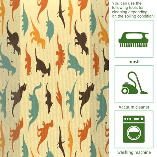 Tapete de cocina de dinosaurios para pasillo y cuarto de lavado juego de 2 piezas 5