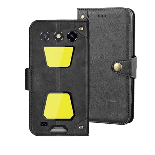 Auotu PU Leder Flip Brieftasche Mit Kamera Schutz Handyhülle Lederhülle Cover Tasche Hülle Hülle Etui für OUKITEL G5 (2025) Outdoor Smartphone (Schwarz)