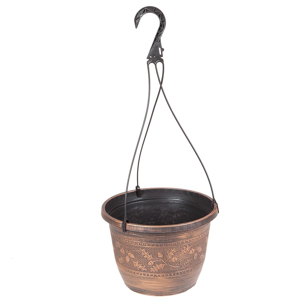 Yougarden Copper Acorn 25Cm (10In) Hanging Basket In -Effect