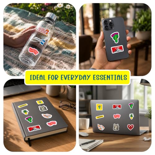 Image of CodersParadise Die Cut Stickers Pack of 32, Assorted Vinyl Decals for Laptop, Water Bottle, Phone Case, Journal, Notebook, Scrapbook, Luggage, Helmet, Bicycle and DIY Craft