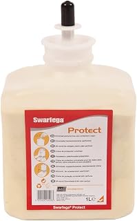 Swarfega Protect Skin Protection Hand Cream For Very Dry Hands, Non Greasy Barrier Cream For Hands That Work Hard, Hand Barrier Cream Mechanics, Gardeners, DIY. Perfume Free, 1 Litre Cartridge