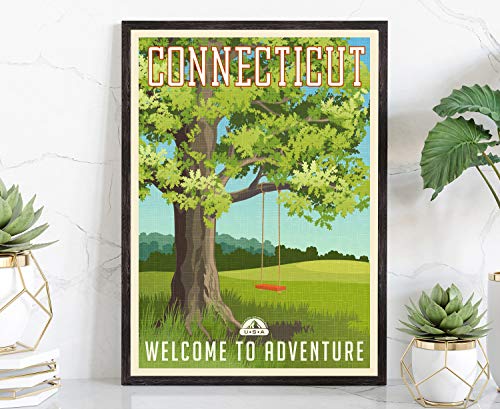 Póster de viaje de estilo retro