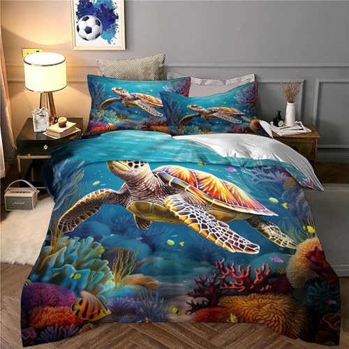 Housse de couette tortue de mer de qualité supérieure en tissu microfibre ultra doux - 6