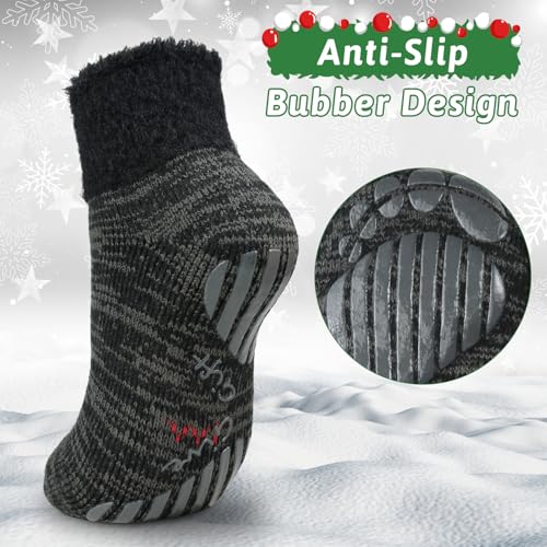 Chaussettes thermiques homme contre les pieds froids avec semelle anti-glisse - 4