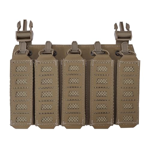 SINAIRSOFT SMG Magazine Pouch,MP5 Mag Pouch with 5 Holder - Durable, Tactical, and Versatile Magazine Holder for Optimal Mag Storage and Quick Access