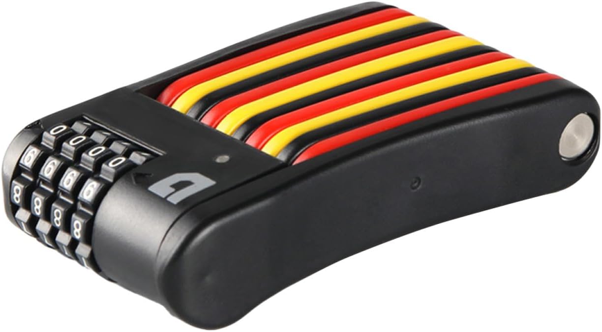 Folding Bike Lock 4-Digit Combination Password Portable Anti-Theft Security Chain Lock for Cycling and Outdoor Use