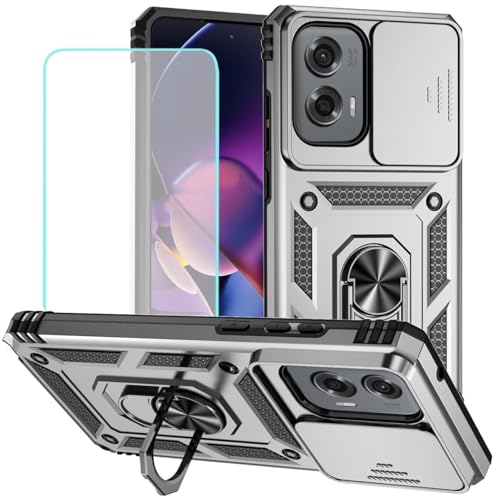 Coque Moto G Stylus 5G 2024 avec protège-écran verre trempé et support bague