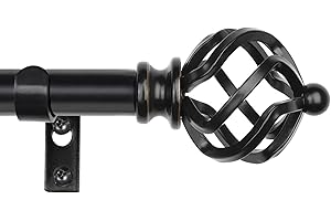 KAMANINA Black Curtain Rods 32-58 Inch – Expand Your Window’s Panorama