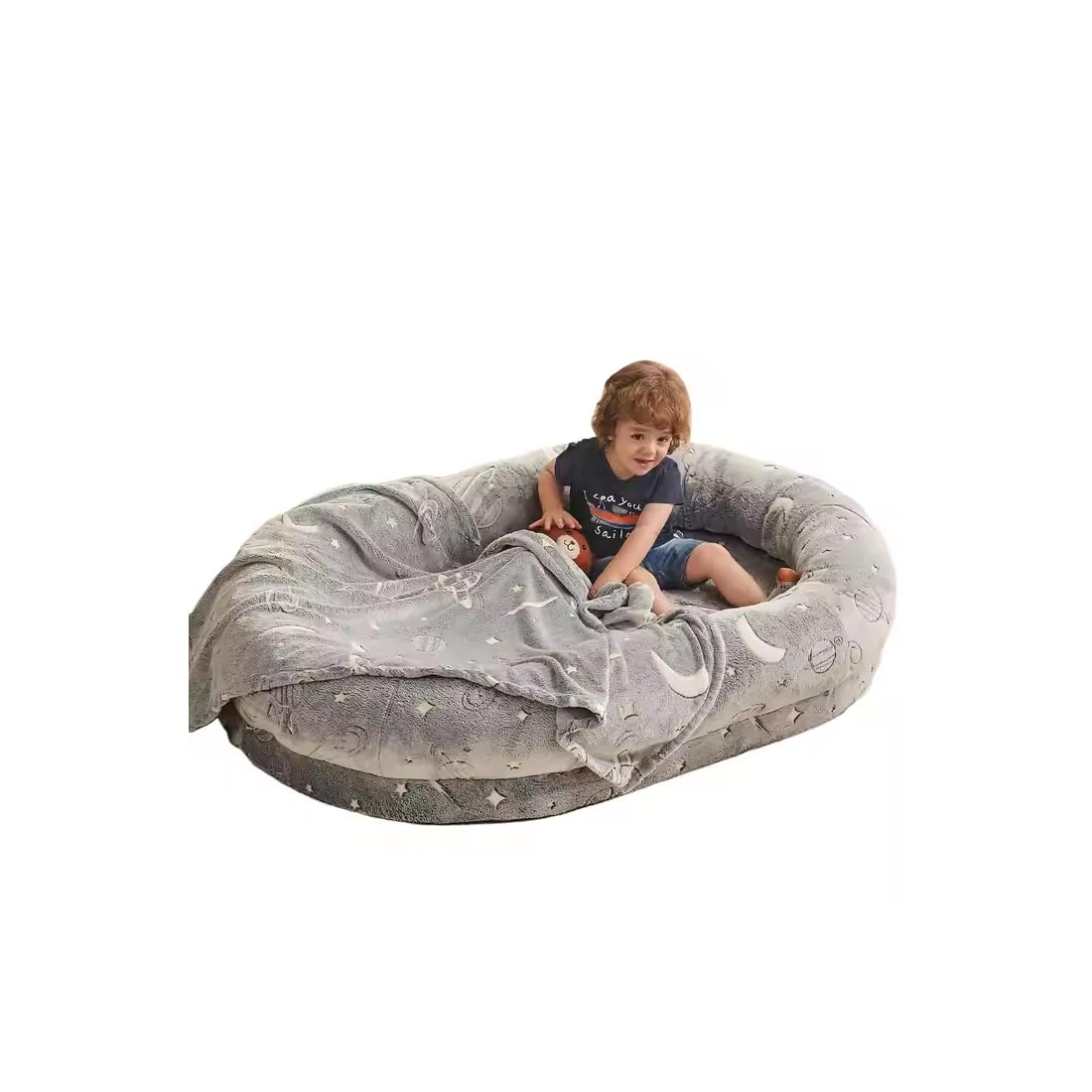 Accessoires de lit pour chien et grand canapé surélevé gris au design épuré
