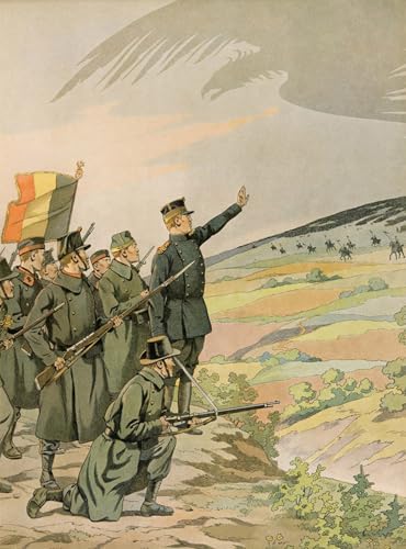 ARToPHIIU Póster de Lienzo El rey Alberto y el ejército belga se enfrentan a la invasión alemana durante la Primera Guerra Mundial para la Decoración del Hogar de la Oficina 60x90cm