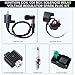 Ignition Coil 5-PIN CDI Box Solenoid 4-PIN Relay Voltage Regulator Spark Plug Kit Compatible with 50cc 70cc 90cc 110cc 125cc ATV Chinese Go Kart Dirt Bike Pit Bike TaoTao Moped Scooter Parts