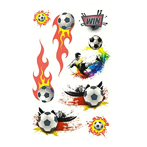 Toyseum 30 x Football Tattoo Sheets for Kids (160 Tattoos), Premium Party Bag Fillers, Pack of 30 Sheets, black and white - Image 4