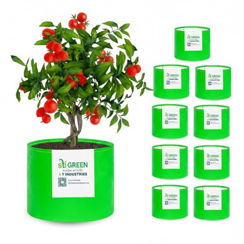 Image of HDPE Grow Bags 20X20 Inch (Pack of 10) | 260 GSM Plant Grow Bags UV-Protected Garden Bag | Growbags for Plants Terrace Gardening | Heavy Duty Plant Bag