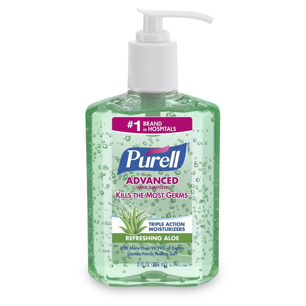 Advanced Hand Sanitizer Soothing Gel, Fresh Scent with Aloe and Vitamin E, 8 oz, 1Each