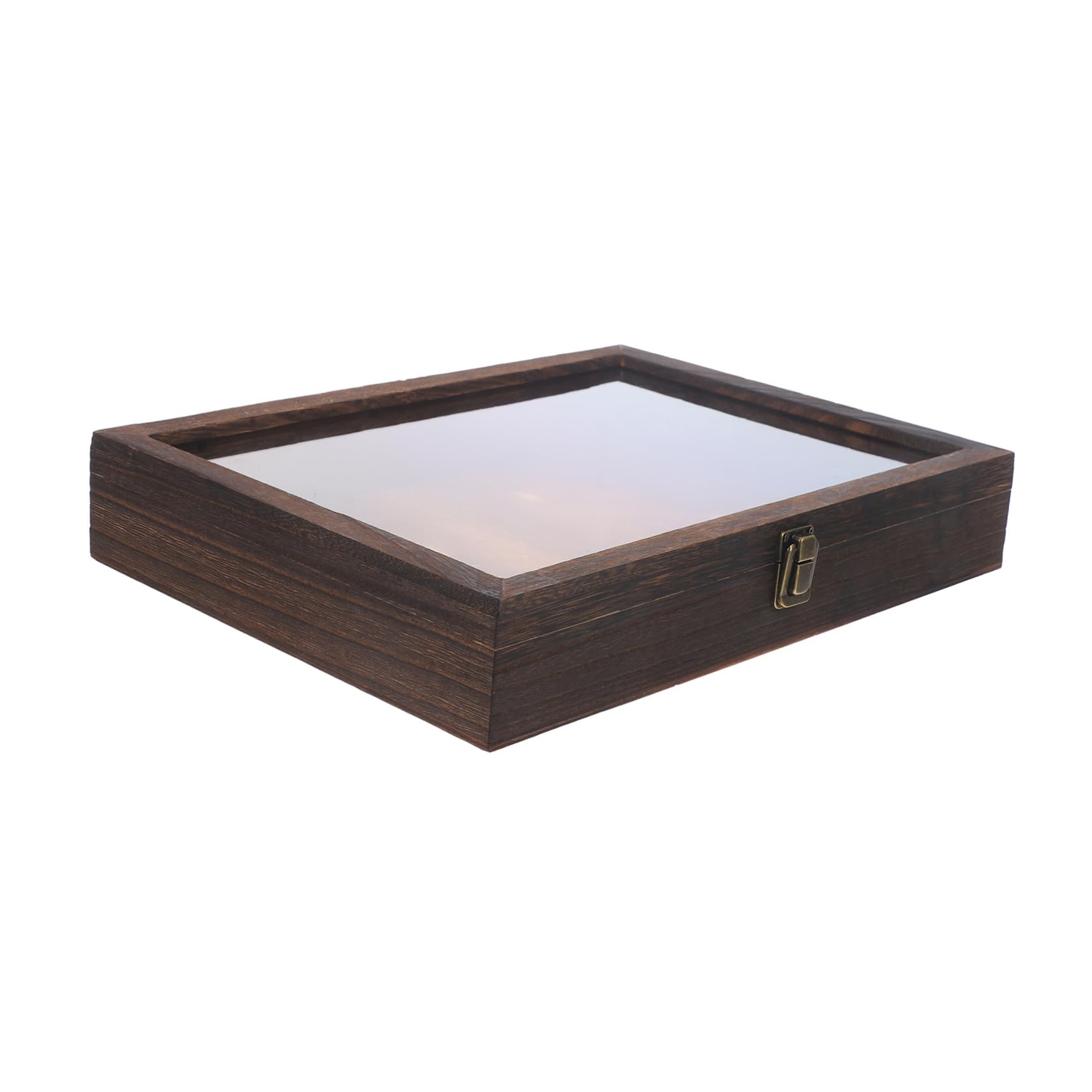 Veemoon Vintage Style Specimen Box Retro Wooden Cabinet Display Case for Insect Specimen Display