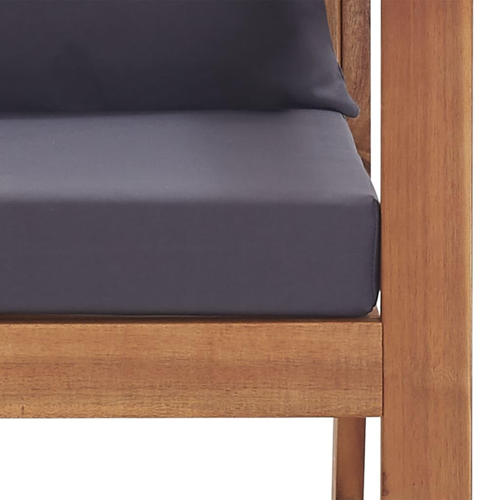 vidaXL Mobilier de Jardin 4 pcs avec Coussins Mobilier de Terrasse Mobilier de Patio Mobilier d'Extérieur Mobilier de Balcon Bois d'Acacia Solide