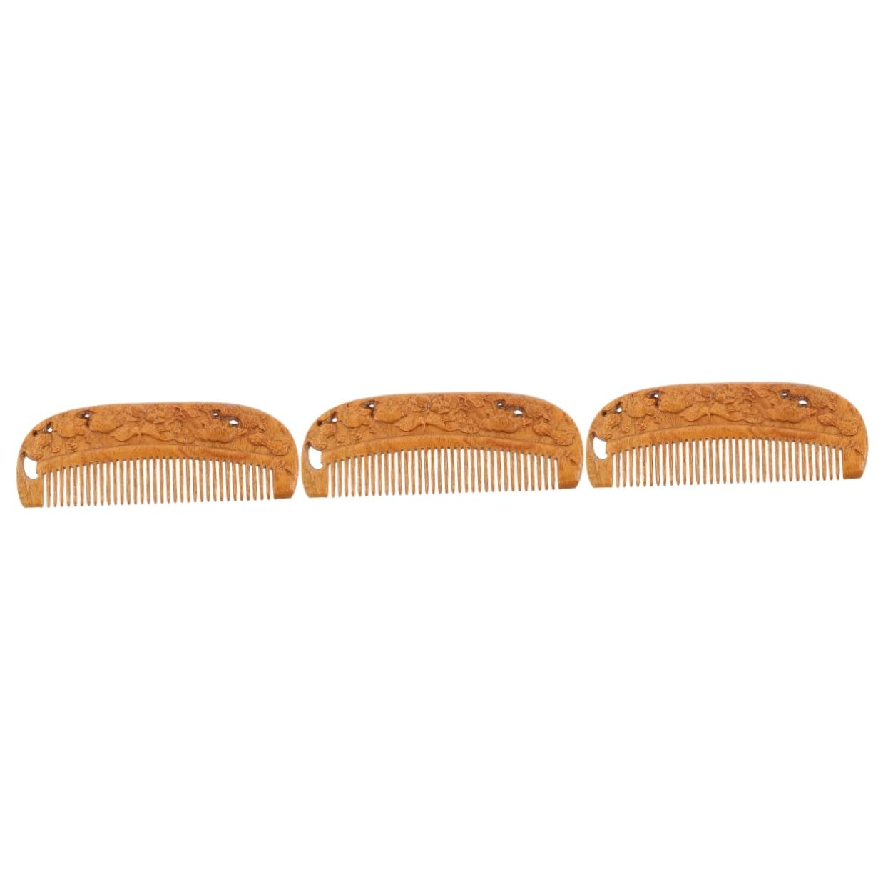 FRCOLOR Peine De Anchos De Sándalo Para Uso Doméstico 3 Unidades Bordes Lisos Para Desenredar El Cabello Para Hombres Y Mujeres