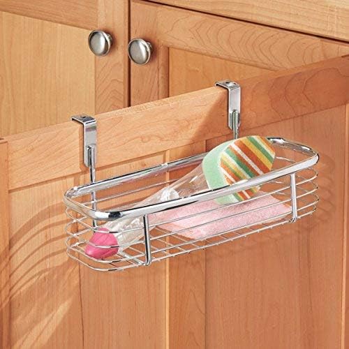 mDesign Large Hanging Kitchen Cupboard Storage Kitchen Storage Solutions for Cleaning Supplies