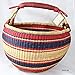 Bolga Baskets International Large Market Basket w/Leather Wrapped Handle