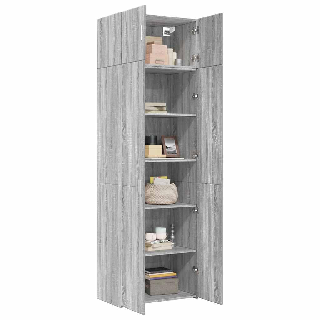 Sonoma - Armario alto (70 x 42,5 x 225 cm), color gris