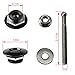 Nihfien 4Pcs 1.25in Universal Aluminum Vehicle Hood Pins,Quick Release Lock Latch Bumper for Car, Bumper Quick Release Latch License Plate Clip Hood Pins Lock for Bumper Hood or DIY - Carbon