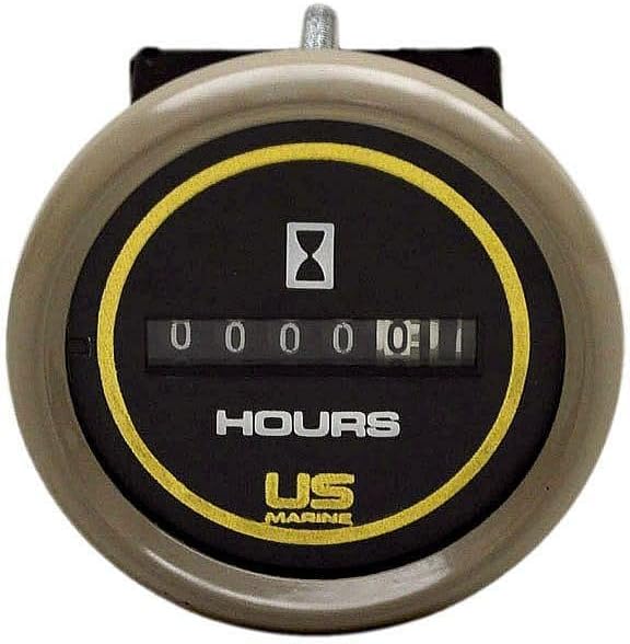 Faria Boat Hour Meter Gauge MH0068B | Bayliner Marine 2 Inch