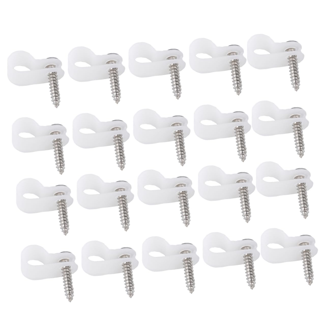 CIYODO Innovative R-Type Plastic Whole Wire Clip 100pcs Strong Cable Ties for Home Office