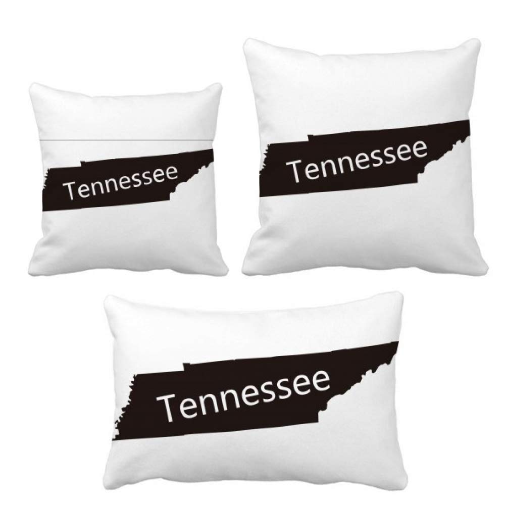 Coussin Tennessee USA Map Silhouette jeté de coussin décoration canapé salon