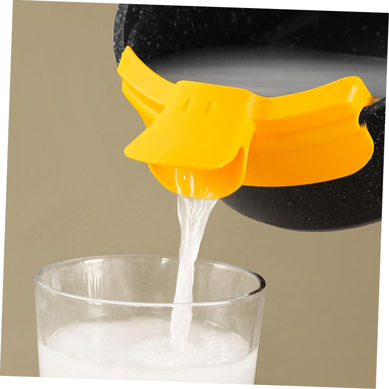 TOPBATHY 10 Piezas Ollas y Sartenes a Prueba De Derrames Colador Vierta El Clip Del Embudo De Sopa En Utensilios De Embudo De Cocina De Sopa a Prueba De Derrames De