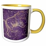 3dRose Vintage Star Map. Constellation of Ursa Major or Greater Mother Bear 11oz Two-Tone Yellow Mug
