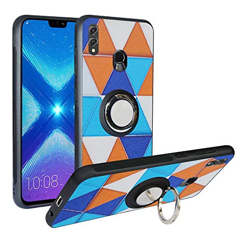 Funda para Huawei Honor 8X, Fashion Design [Antigolpes] con 360 Anillo iman Soporte, Resistente a los arañazos TPU Funda Protectora Case Cover para Honor View 10 Lite,Triangle