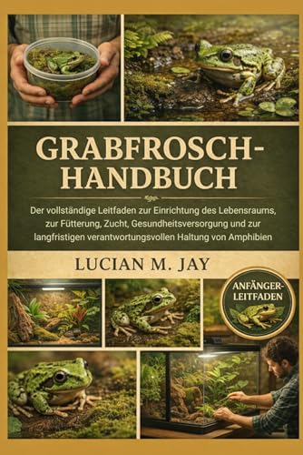 GRABFROSCH-HANDBUCH: Der vollständige Leitfaden zur Einrichtung des Lebensraums, zur Fütterung, Zucht, Gesundheitsversorgung und zur langfristigen verantwortungsvollen Haltung von Amphibien
