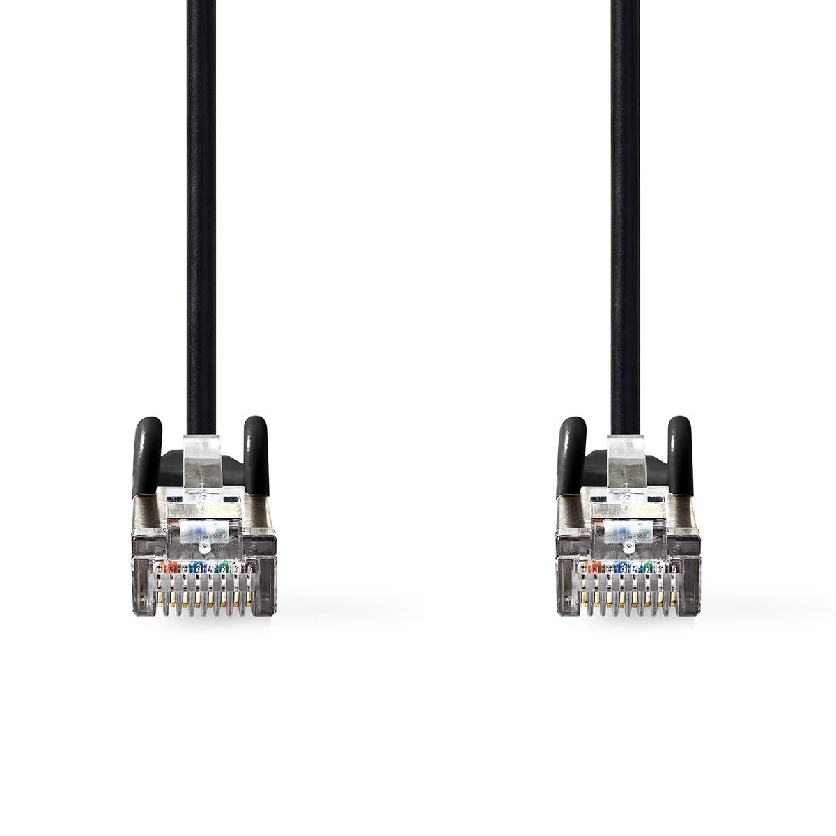 Nedis CAT5e Network Cable - SF/UTP - RJ45 Plug - RJ45 Plug - 5.00 m - Round - PVC - Black - Label