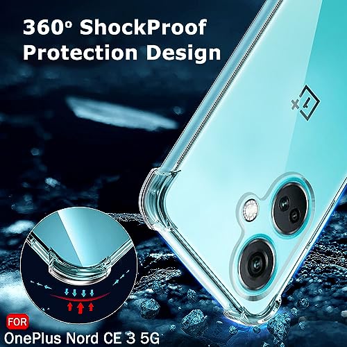 Image of TheGiftKart Crystal Clear Back Cover Case for OnePlus Nord CE 3 5G | Raised Bumps for Camera & Screen Protection | Ultra Clear Soft Silicone Back Cover Case for OnePlus Nord CE3 5G (TPU, Transparent)