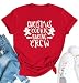 Christmas Cookie Baking Crew Shirts Women: Merry Christmas Printed T Shirt Casual Xmas Holiday Tee Tops A Red