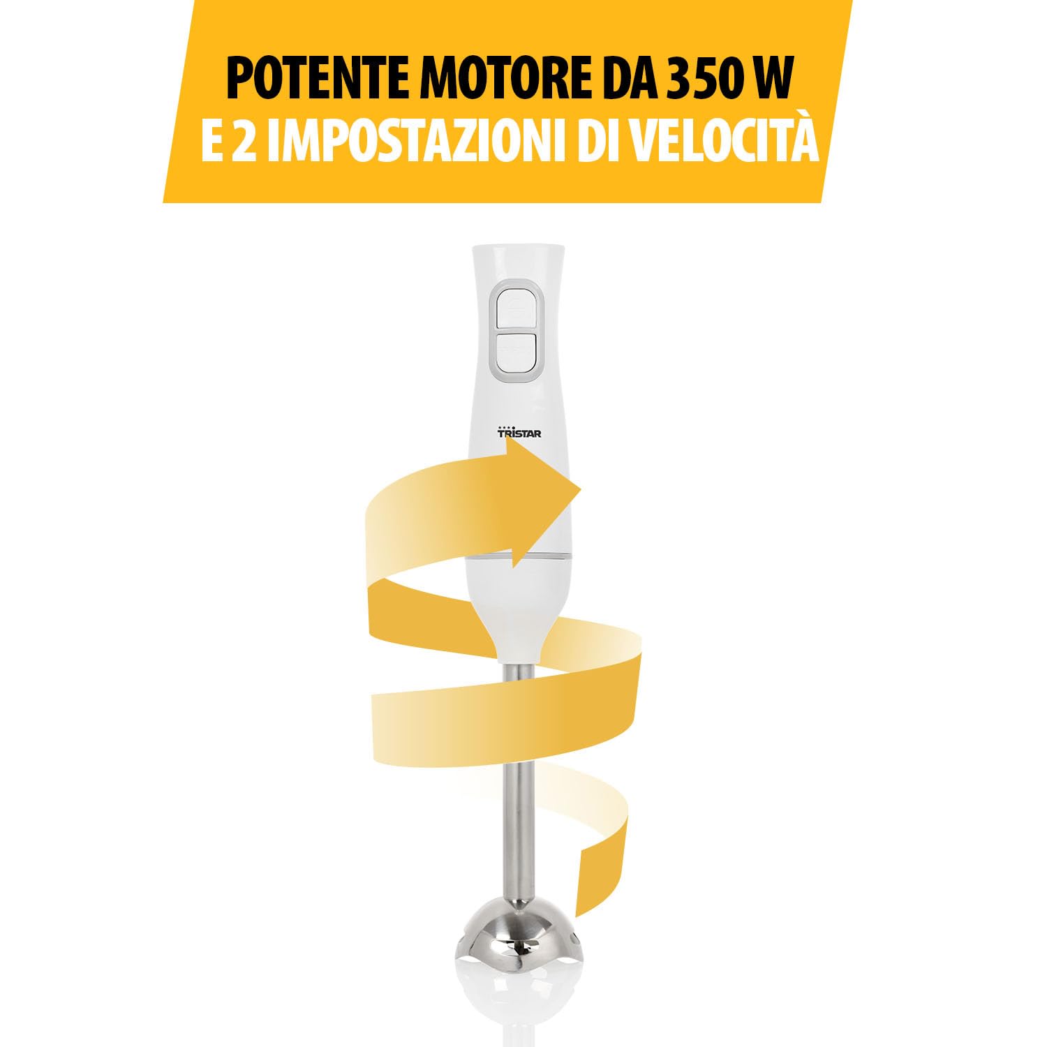 Tristar Set Frullatore a Immersione, parti lavabili in lavastoviglie, inclusi Frullatore manuale in acciaio inox rimovibile, frusta, tritatutto, bicchiere graduato, 350 W, MX-4881