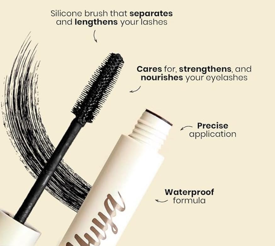 Generic Yuya Lash Mascara 10 natural oils (pack of 2) | Yuya Mascara de pestañas 10 aceites (paquete de 2), Black