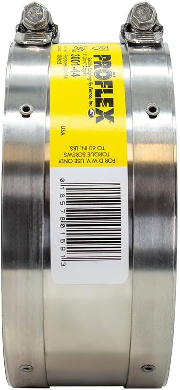 Fernco PROFLEX P3001-44 Shielded Pipe Coupling for Cast Iron, Plastic, or Steel to Copper Plumbing Connections