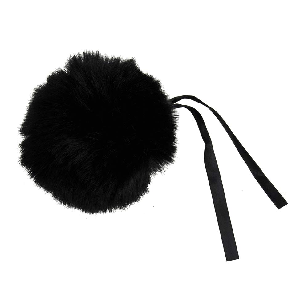 Crafty Capers 11Cm Black Black Giant 11Cm Faux Fur Pom Pom For Decorations & Crafts