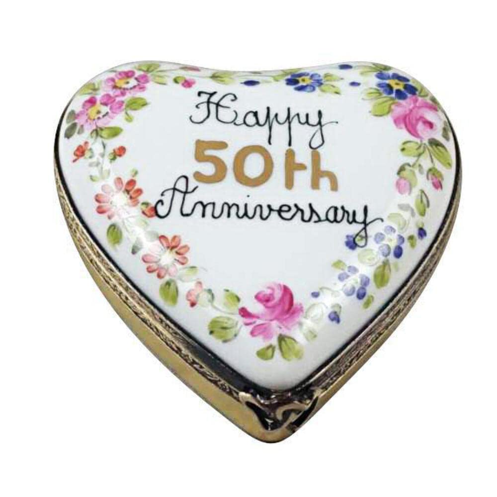 Amazon.co.jp: Limoges Happy 50周年記念ハートリモージュ磁器ボックス