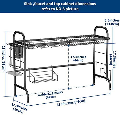 MOUKABAL Dish Drying Rack - 34% Off Stainless Steel Over Sink Rack